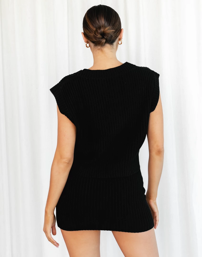 Saddle Knit Mini Skirt (Black) - By Lioness 3 Saddle Knit Mini Skirt (Black) - By Lioness