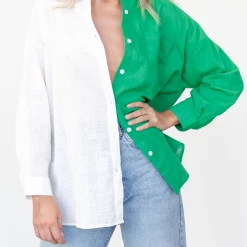 Reverse Ryan Shirt (Green/White) Tops