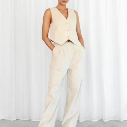 New Arrivals Agyness Pant (Beige) - By Lioness