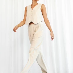 New Arrivals Agyness Pant (Beige) - By Lioness