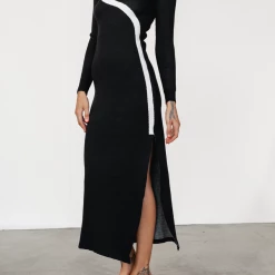 My Girl Mason Midi Dress (Black/White)