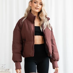 Pink Diamond Winter Warmers Louisiana Puffer Jacket (Maroon)