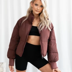 Pink Diamond Winter Warmers Louisiana Puffer Jacket (Maroon)