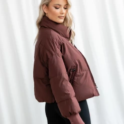 Pink Diamond Winter Warmers Louisiana Puffer Jacket (Maroon)