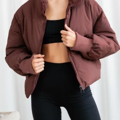 Pink Diamond Winter Warmers Louisiana Puffer Jacket (Maroon)