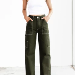 Charcoal Clothing Astrid Wide Leg Jeans (Khaki) New Arrivals 15 Charcoal Clothing Astrid Wide Leg Jeans (Khaki) New Arrivals