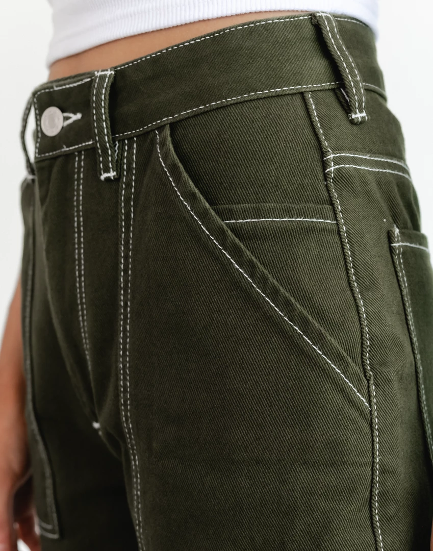 Charcoal Clothing Astrid Wide Leg Jeans (Khaki) New Arrivals 8 Charcoal Clothing Astrid Wide Leg Jeans (Khaki) New Arrivals