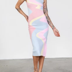 Desire New Arrivals Lyra Midi Dress (Pastel)