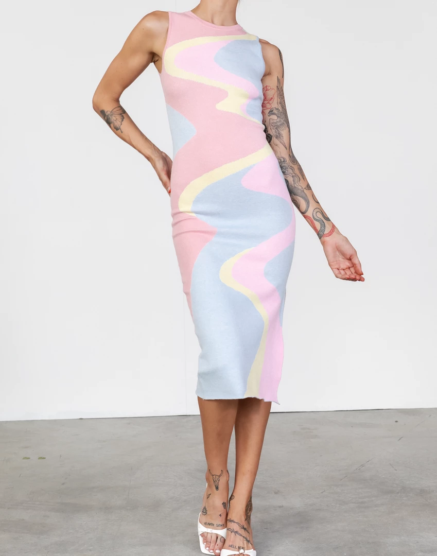 Desire New Arrivals Lyra Midi Dress (Pastel) 1 Desire New Arrivals Lyra Midi Dress (Pastel)