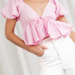 Pink Diamond Audrina Top (Pink) Tops