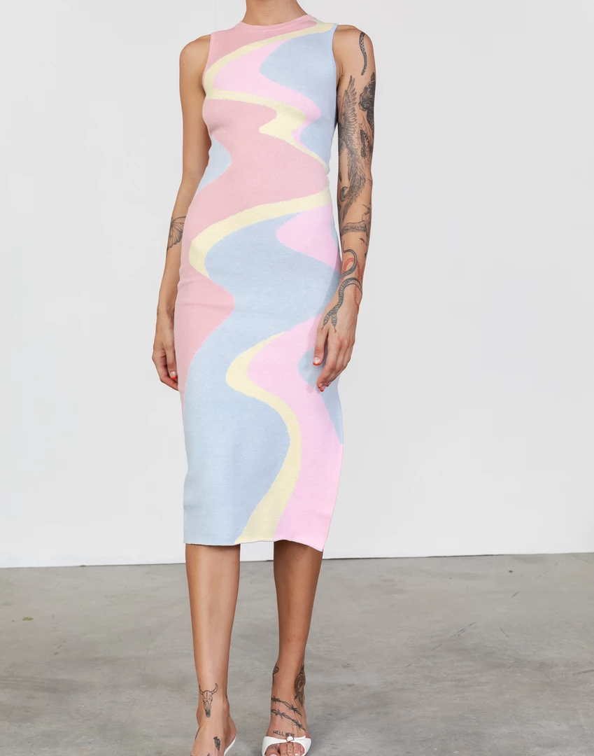 Desire New Arrivals Lyra Midi Dress (Pastel) 6 Desire New Arrivals Lyra Midi Dress (Pastel)