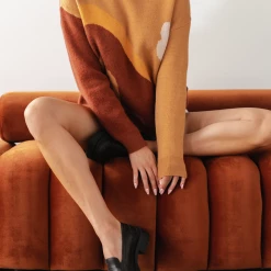 Charcoal Clothing Sumari Knit Jumper (Brown) Jumpers & Cardigans