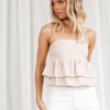 Yours Truly Dafnee Crop Top (Beige)