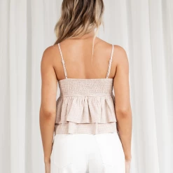 Yours Truly Dafnee Crop Top (Beige)