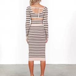 Dresses Liberty Midi Dress (Black/Beige) - 4th & Reckless