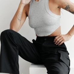 Charcoal Clothing New Arrivals Hailee Tank Top (Grey)