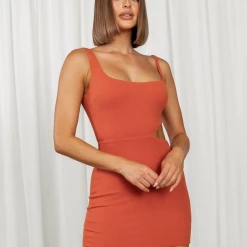 Luvalot Neeve Mini Dress (Rust)