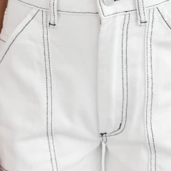 Charcoal Clothing New Arrivals Astrid Wide Leg Jeans (White)