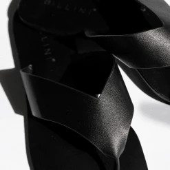 Charcoal Clothing Gray Sandals (Black) By Billini