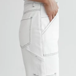 Charcoal Clothing New Arrivals Astrid Wide Leg Jeans (White)