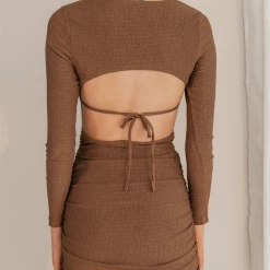 Luvalot Drey Mini Dress (Brown) New Arrivals