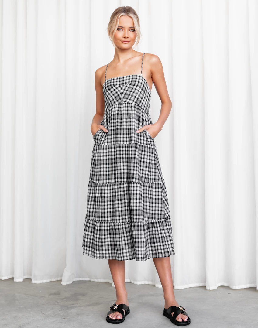 Yours Truly Bethanee Midi Dress (Black) Dresses 2 Yours Truly Bethanee Midi Dress (Black) Dresses