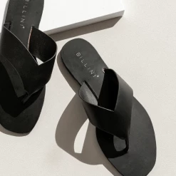 Charcoal Clothing Gray Sandals (Black) By Billini