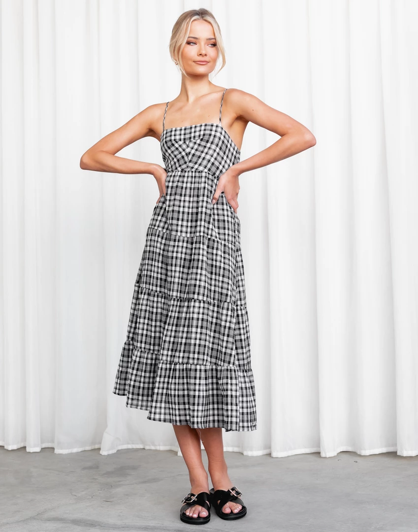 Yours Truly Bethanee Midi Dress (Black) Dresses 6 Yours Truly Bethanee Midi Dress (Black) Dresses