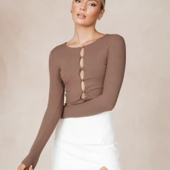 Mint Vanilla Lucky Charm Crop Top (Brown)