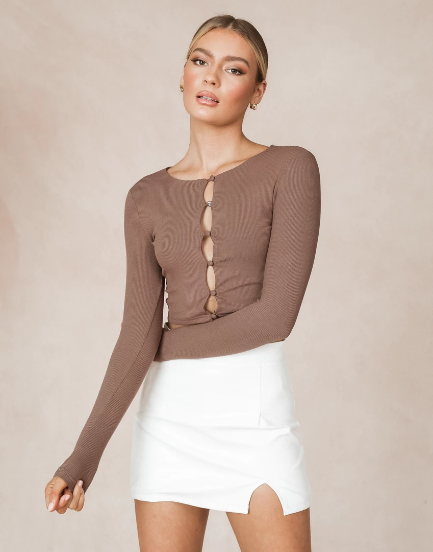 Mint Vanilla Lucky Charm Crop Top (Brown) 1 Mint Vanilla Lucky Charm Crop Top (Brown)