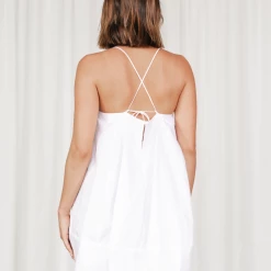 Charcoal Clothing Amalfi Mini Dress (White) Dresses