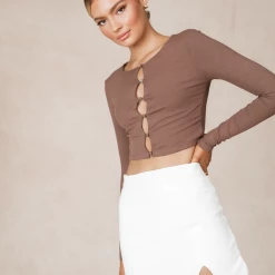 Mint Vanilla Lucky Charm Crop Top (Brown) 14 Mint Vanilla Lucky Charm Crop Top (Brown)