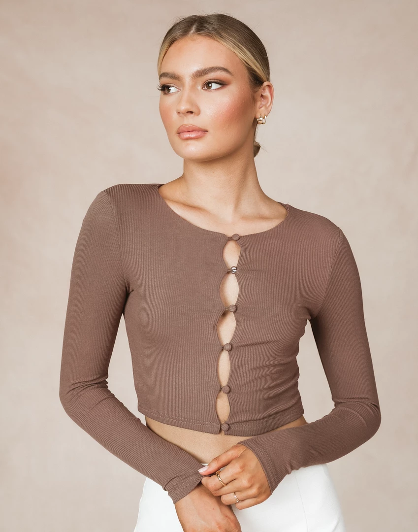 Mint Vanilla Lucky Charm Crop Top (Brown) 3 Mint Vanilla Lucky Charm Crop Top (Brown)