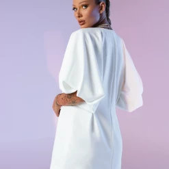 Charcoal Clothing Neo Mini Dress (White)