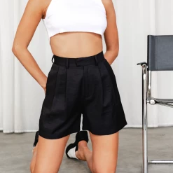 Charcoal Clothing Bottoms Sweet Talk Shorts (Black)