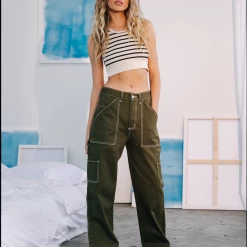 Charcoal Clothing Astrid Wide Leg Jeans (Khaki) New Arrivals 12 Charcoal Clothing Astrid Wide Leg Jeans (Khaki) New Arrivals