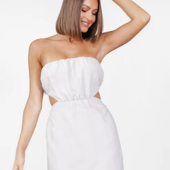 Luvalot Livia Mini Dress (Light Grey) New Arrivals