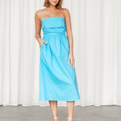 Reverse Stafford Midi Dress (Blue) Dresses