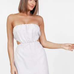 Luvalot Livia Mini Dress (Light Grey) New Arrivals