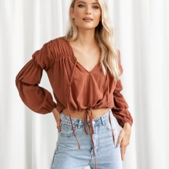 Pink Diamond Tops Temptation Top (Brown)
