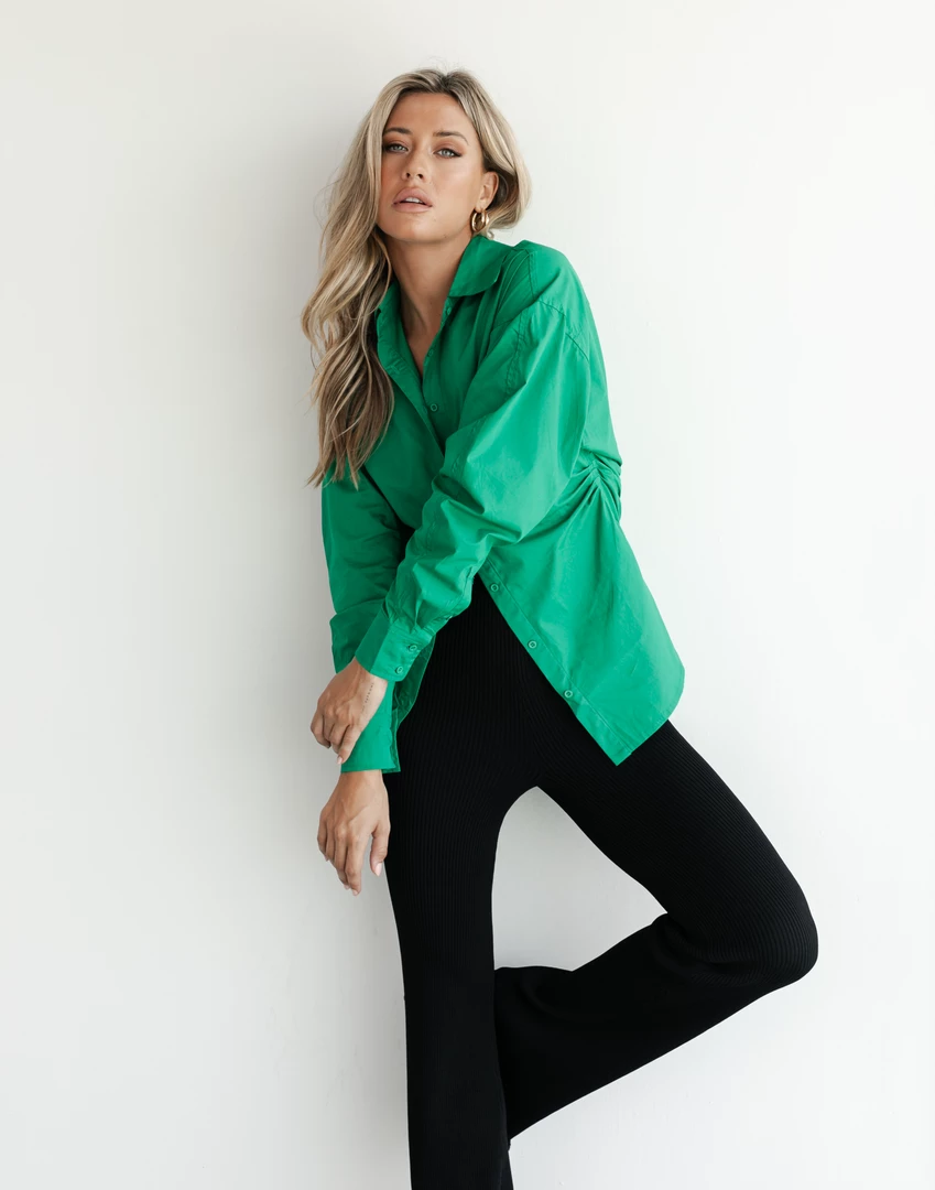 Charcoal Clothing New Arrivals Hemingway Shirt (Green) 2 Charcoal Clothing New Arrivals Hemingway Shirt (Green)