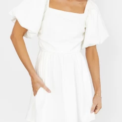 Charcoal Clothing Coraline Mini Dress (White)