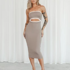 Charcoal Clothing New Arrivals Fairfax Midi Dress (Mushroom) 10 Charcoal Clothing New Arrivals Fairfax Midi Dress (Mushroom)