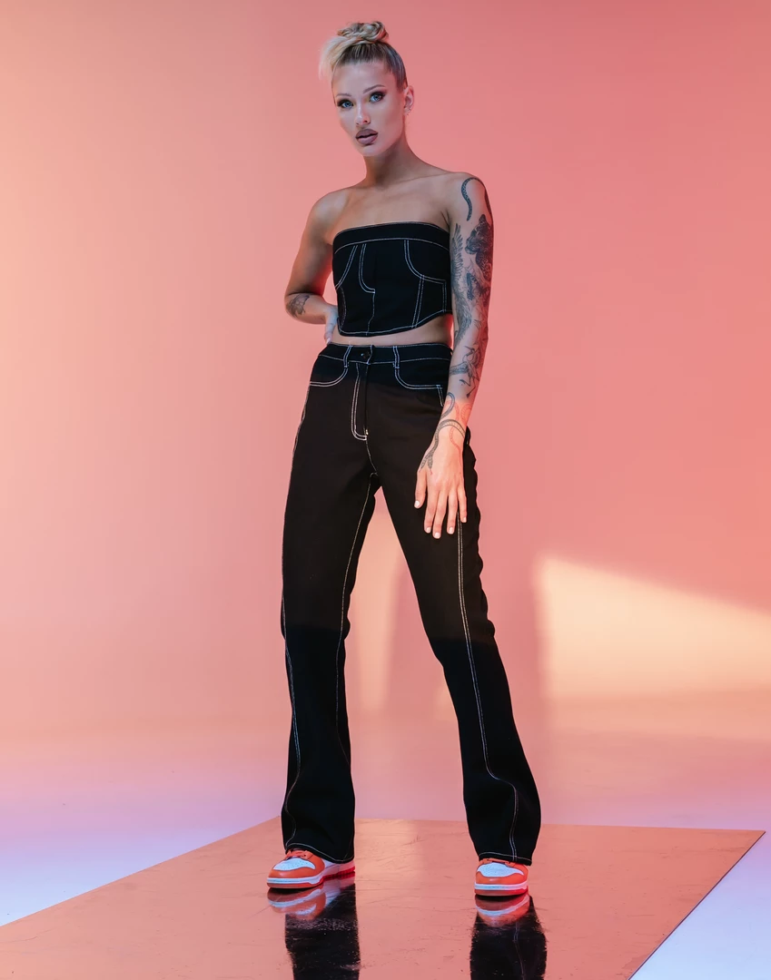 Charcoal Clothing Lucid Dream Jeans (Black/White) New Arrivals 8 Charcoal Clothing Lucid Dream Jeans (Black/White) New Arrivals