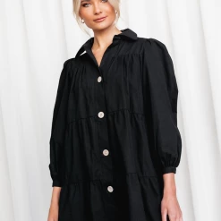 Pink Diamond Dresses Manhatten Morning Mini Dress (Black)