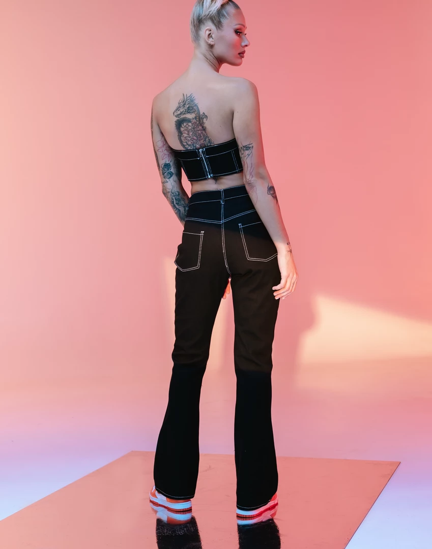 Charcoal Clothing Lucid Dream Jeans (Black/White) New Arrivals 4 Charcoal Clothing Lucid Dream Jeans (Black/White) New Arrivals