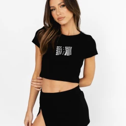 Charcoal Clothing Off Duty Baby Tee (Black) New Arrivals
