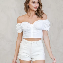 Pink Diamond Tops Jackie Top (White)