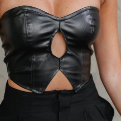 Into Fashions New Arrivals Xavier Corset Top (Black)