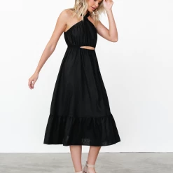 My Girl Michelle Midi Dress (Black)